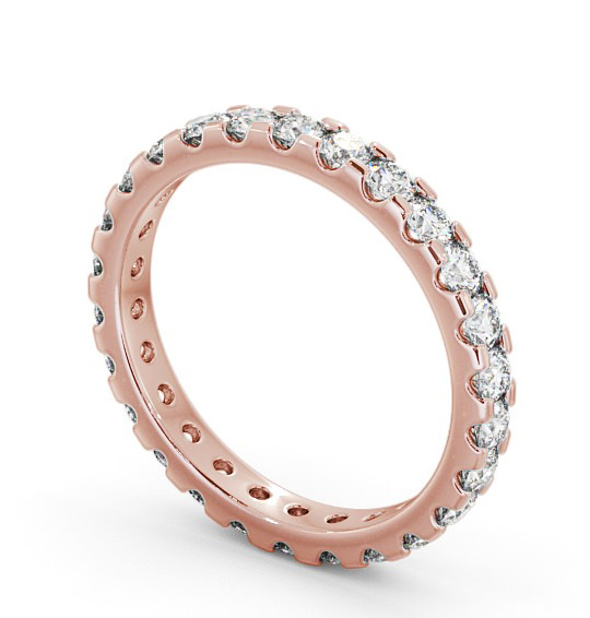 Full Eternity Round Diamond Classic Style Ring 18K Rose Gold FE14_RG_THUMB1