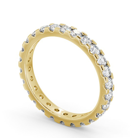 Full Eternity Round Diamond Classic Style Ring 9K Yellow Gold FE14_YG_THUMB1