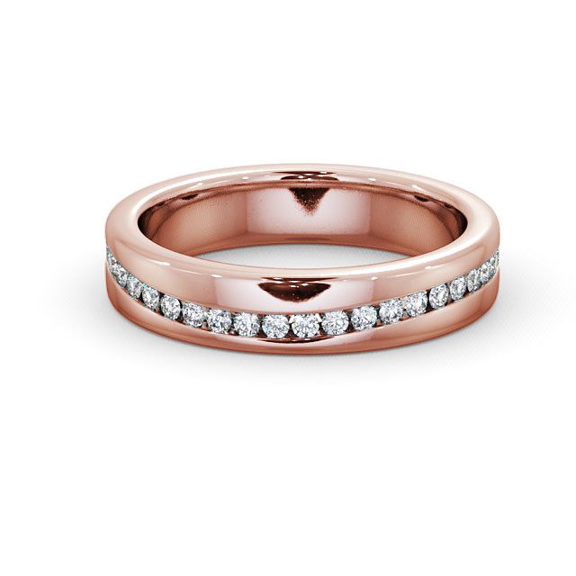Full Eternity Round Diamond 0.71ct Wedding Ring 18K Rose Gold - Semer FE17_RG_FLAT