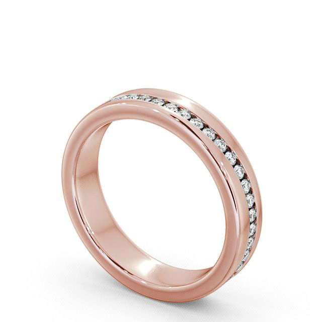 Full Eternity Round Diamond 0.35ct Wedding Ring 18K Rose Gold - Semer