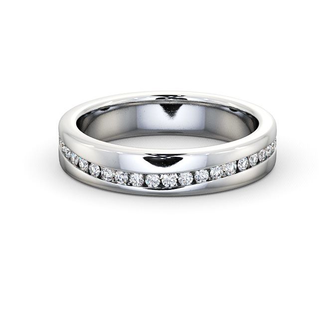 Full Eternity Round Diamond 0.71ct Wedding Ring 9K White Gold - Semer FE17_WG_FLAT
