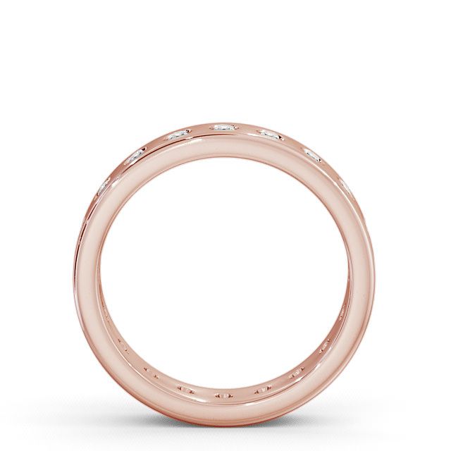 Ladies Round Diamond Wedding Ring 9K Rose Gold - Oban FE18_RG_UP