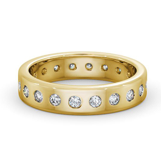 Oban Ladies Round Diamond Flush Set Wedding Ring FE18_YG_THUMB2 