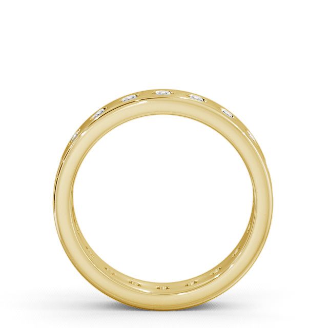 Ladies Round Diamond Wedding Ring 9K Yellow Gold - Oban FE18_YG_UP