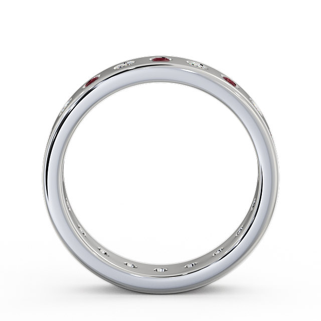 Ruby and Diamond 0.70ct Wedding Ring 9K White Gold - Oban FE18GEM_WG_RU_UP
