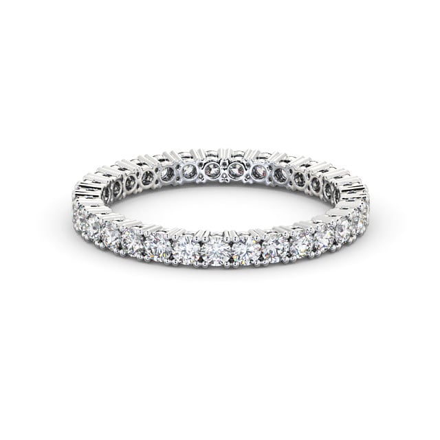 Full Eternity Round Diamond Ring 18K White Gold - Allendale FE1_WG_FLAT