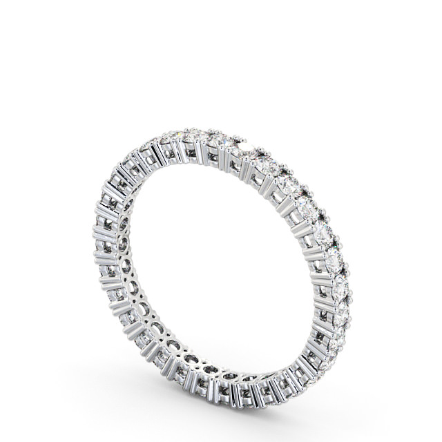 Full Eternity Round Diamond Ring 18K White Gold - Allendale FE1_WG_SIDE