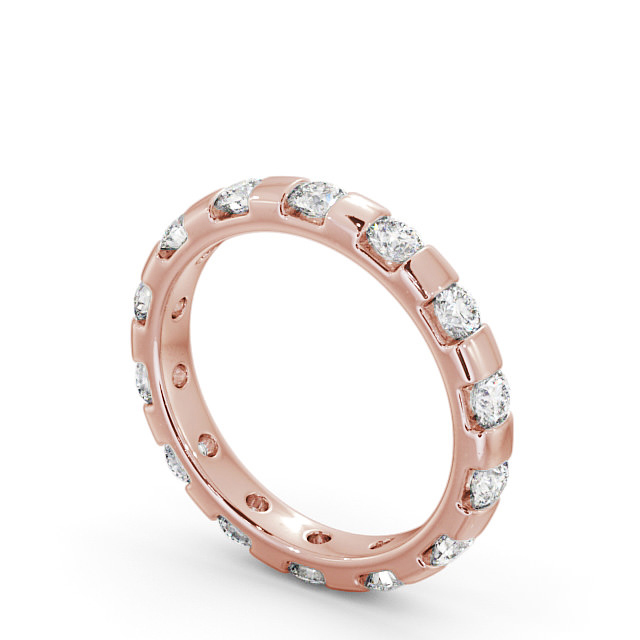 Full Eternity Round Diamond Ring 18K Rose Gold - Anderby FE20_RG_SIDE