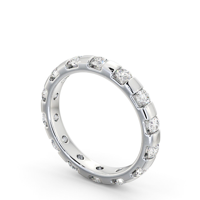 Full Eternity Round Diamond Ring 9K White Gold - Anderby FE20_WG_SIDE