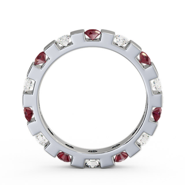 Full Eternity Ruby and Diamond 1.05ct Ring Platinum - Anderby FE20GEM_WG_RU_UP