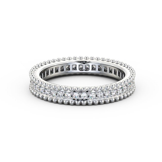 Full Eternity Round Diamond Ring 9K White Gold - Gabriella FE22_WG_FLAT