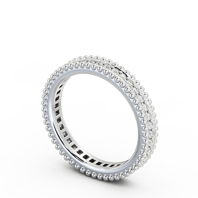 Full Eternity Round Diamond Ring 9K White Gold - Gabriella FE22_WG_SIDE