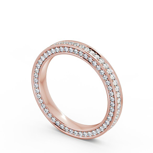 Full Eternity 0.70ct Round Diamond Ring 9K Rose Gold - Montreal FE25_RG_SIDE