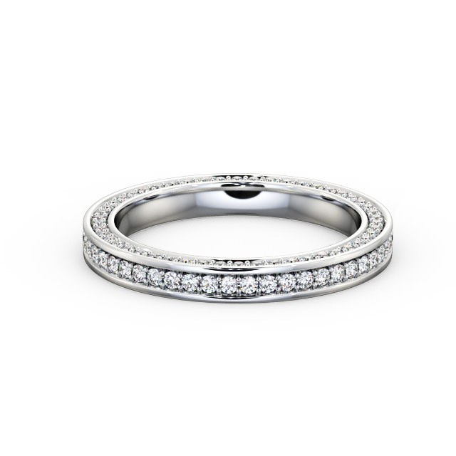Full Eternity 0.70ct Round Diamond Ring Platinum - Montreal FE25_WG_FLAT