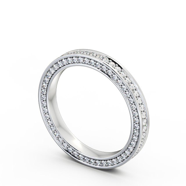 Full Eternity 0.70ct Round Diamond Ring Platinum - Montreal FE25_WG_SIDE