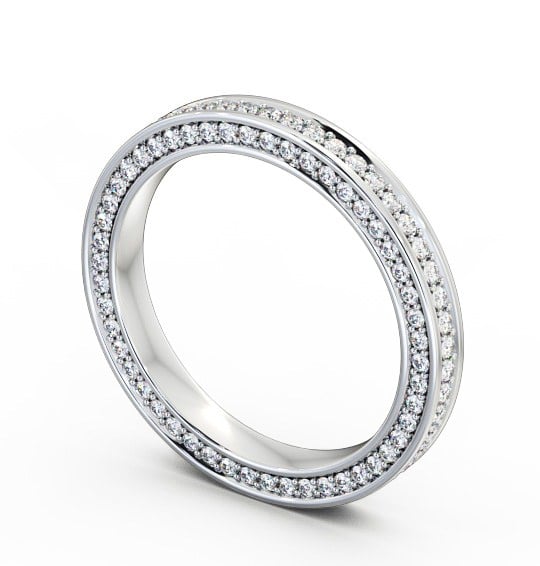 Full Eternity 0.70ct Round Diamond Ring Platinum FE25_WG_THUMB1