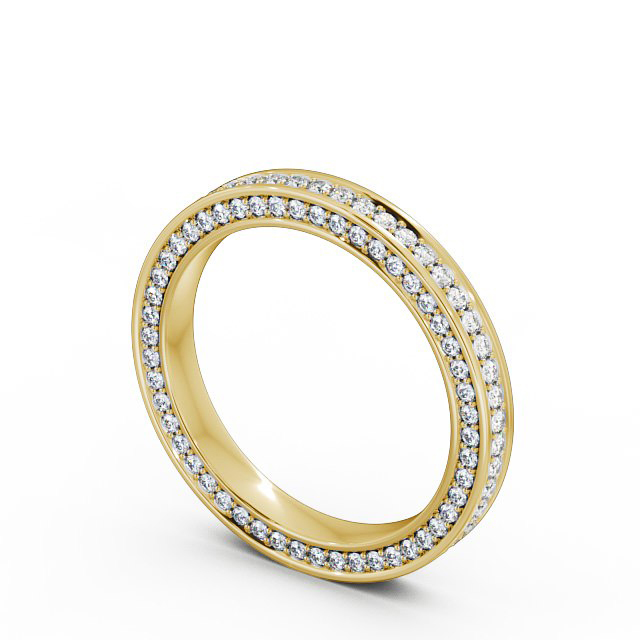 Full Eternity 0.70ct Round Diamond Ring 18K Yellow Gold - Montreal FE25_YG_SIDE