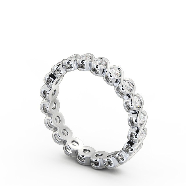 Full Eternity Round Diamond Ring 9K White Gold - Harriet FE27_WG_SIDE