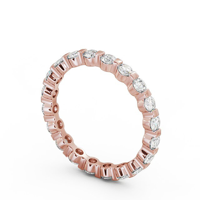 Full Eternity Round Diamond Ring 9K Rose Gold - Lily FE30_RG_SIDE