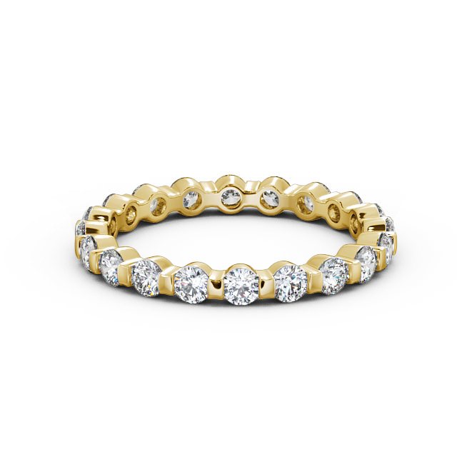 Full Eternity Round Diamond Ring 9K Yellow Gold - Lily FE30_YG_FLAT