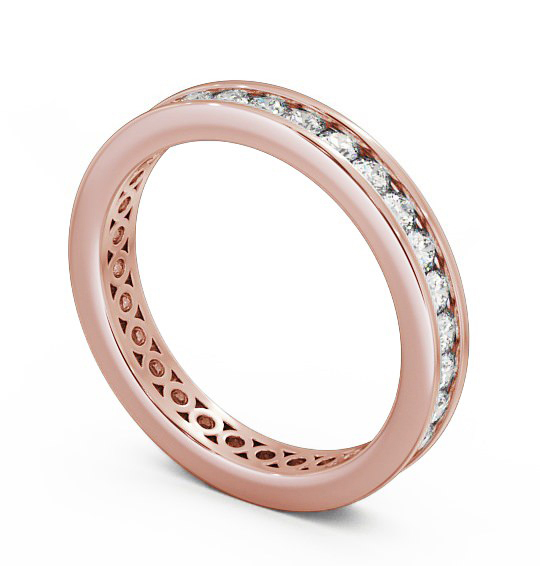 Full Eternity Round Diamond Channel Set Ring 9K Rose Gold FE31_RG_THUMB1 