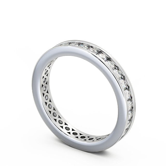 Full Eternity Round Diamond Ring Platinum - Elizabeth FE31_WG_SIDE