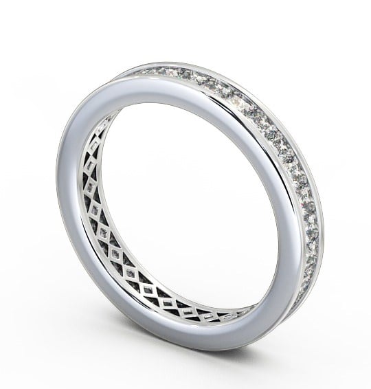  Full Eternity Princess Diamond Ring Platinum - Chloe FE32_WG_THUMB1 