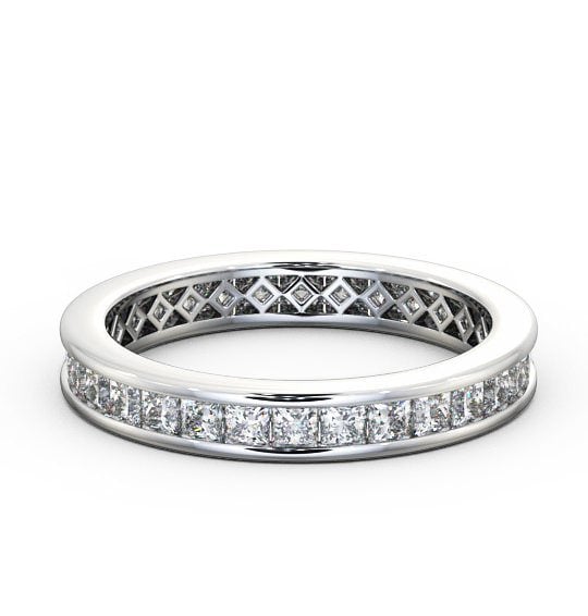  Full Eternity Princess Diamond Ring 18K White Gold - Chloe FE32_WG_THUMB2 