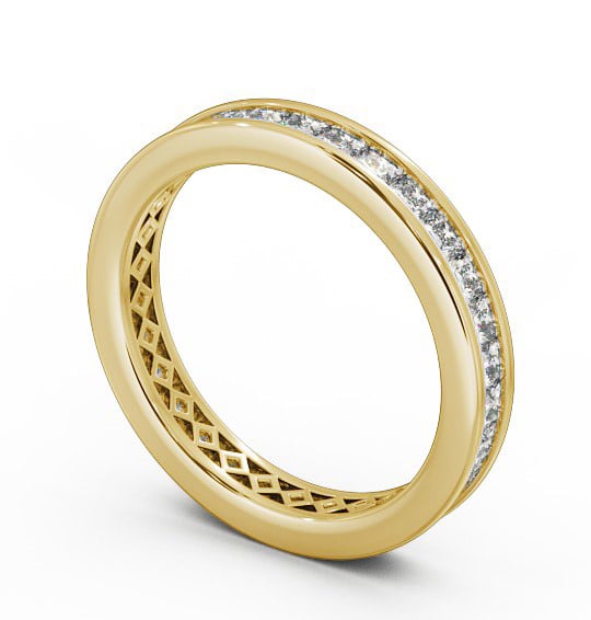  Full Eternity Princess Diamond Ring 18K Yellow Gold - Chloe FE32_YG_THUMB1 