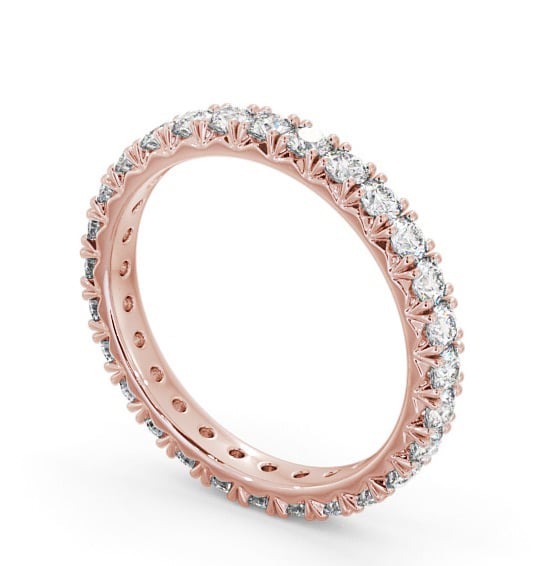 Full Eternity Round Diamond Fish Tail Setting Ring 9K Rose Gold FE35_RG_THUMB1 