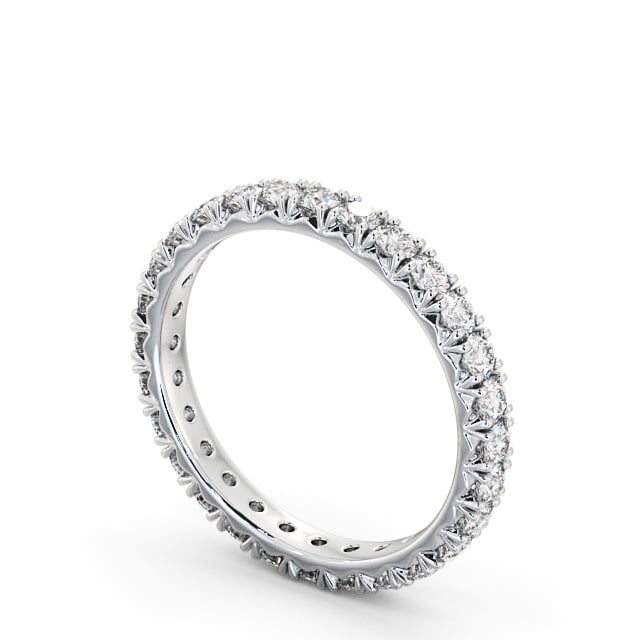Full Eternity Round Diamond Ring 18K White Gold - Alberta FE35_WG_SIDE
