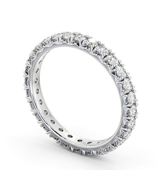 Full Eternity Round Diamond Fish Tail Setting Ring Platinum FE35_WG_THUMB1 