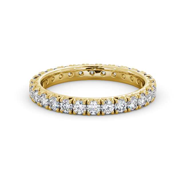 Full Eternity Round Diamond Ring 9K Yellow Gold - Alberta FE35_YG_FLAT