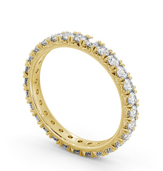 Full Eternity Round Diamond Fish Tail Setting Ring 9K Yellow Gold FE35_YG_THUMB1 