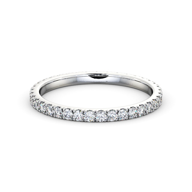 Full Eternity Round Diamond Ring 18K White Gold - Delice FE36_WG_FLAT