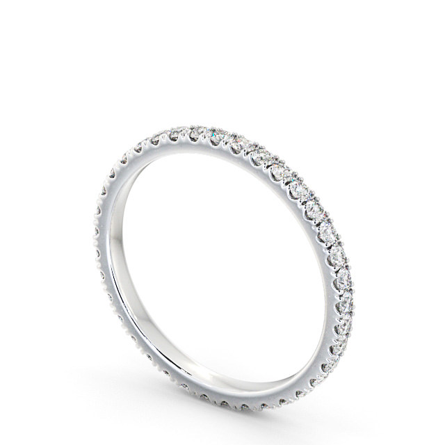 Full Eternity Round Diamond Ring 18K White Gold - Delice FE36_WG_SIDE