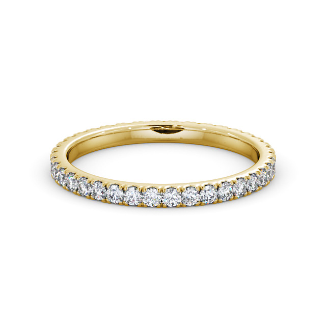 Full Eternity Round Diamond Ring 9K Yellow Gold - Delice FE36_YG_FLAT