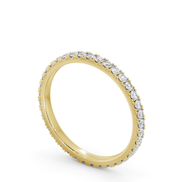 Full Eternity Round Diamond Ring 9K Yellow Gold - Delice FE36_YG_SIDE