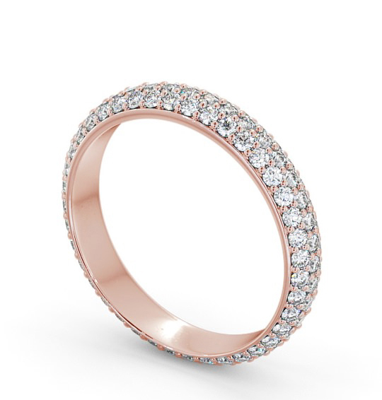 Full Eternity 0.75ct Round Diamond Pave Style Ring 9K Rose Gold FE37_RG_THUMB1