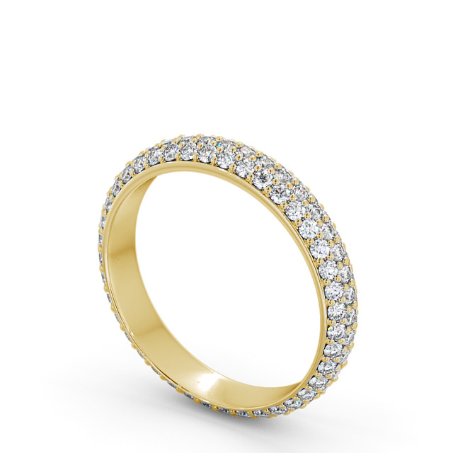 Full Eternity 0.75ct Round Diamond Ring 9K Yellow Gold - Eugenie FE37_YG_SIDE