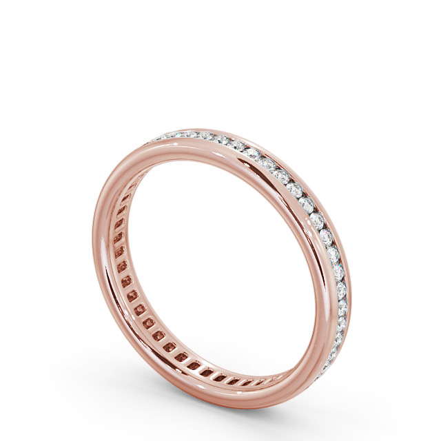 Full Eternity Round Diamond Ring 18K Rose Gold - Kileigh FE38_RG_SIDE