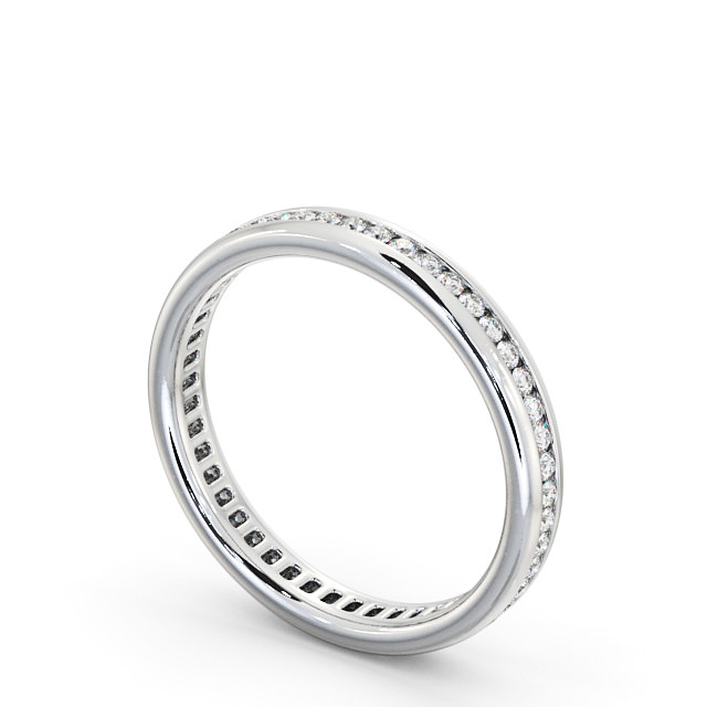 Full Eternity Round Diamond Ring 9K White Gold - Kileigh FE38_WG_SIDE