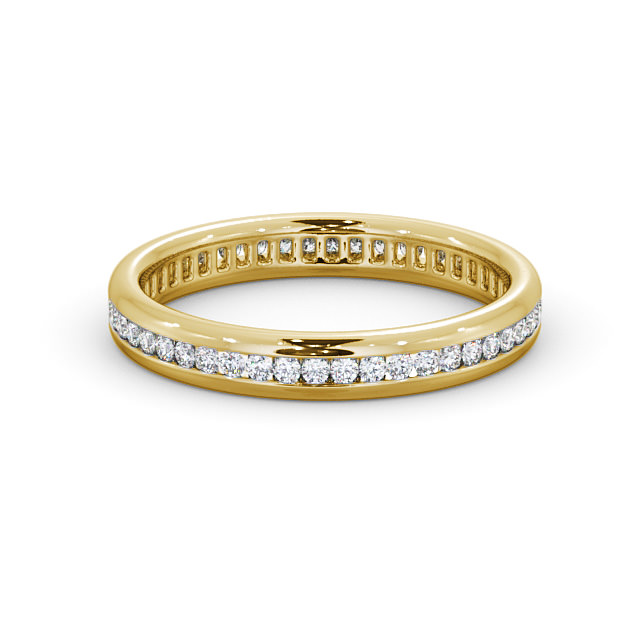 Full Eternity Round Diamond Ring 9K Yellow Gold - Kileigh FE38_YG_FLAT