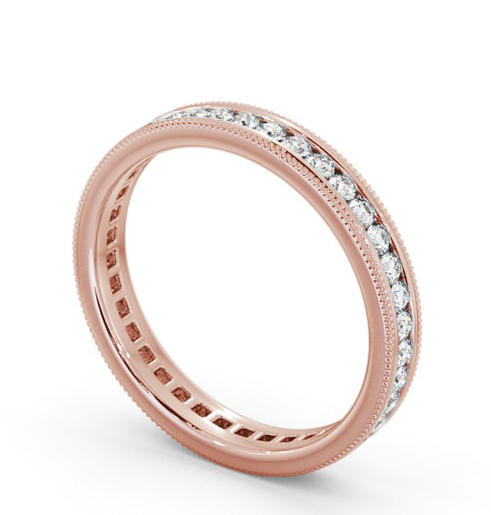 Full Eternity Round Diamond Vintage Style Ring 9K Rose Gold FE39_RG_THUMB1 