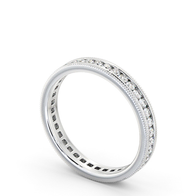 Full Eternity Round Diamond Ring 18K White Gold - Manrola | Angelic ...