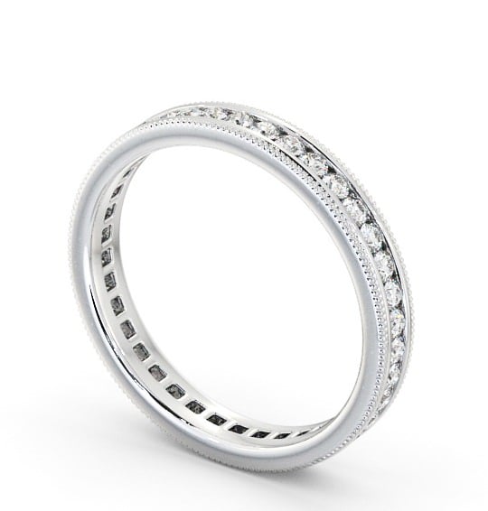 Full Eternity Round Diamond Vintage Style Ring Platinum FE39_WG_THUMB1