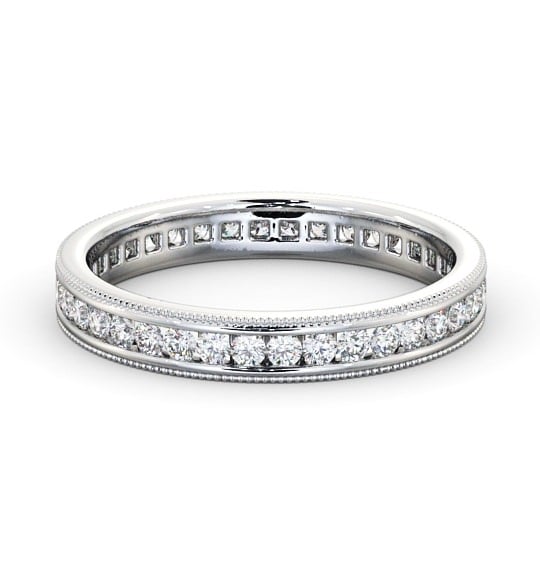 Full Eternity Round Diamond Vintage Style Ring Platinum FE39_WG_THUMB2 
