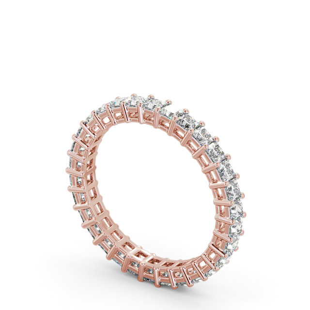 Full Eternity Princess Diamond Ring 9K Rose Gold - Omeath FE3_RG_SIDE