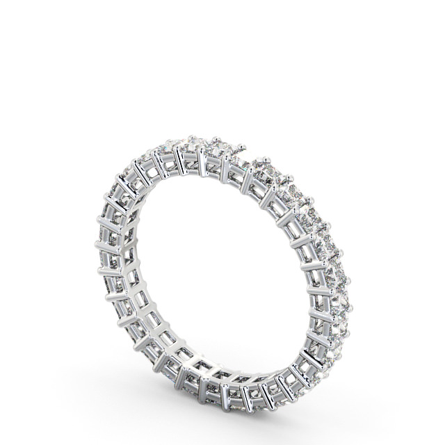 Full Eternity Princess Diamond Ring 18K White Gold - Omeath FE3_WG_SIDE