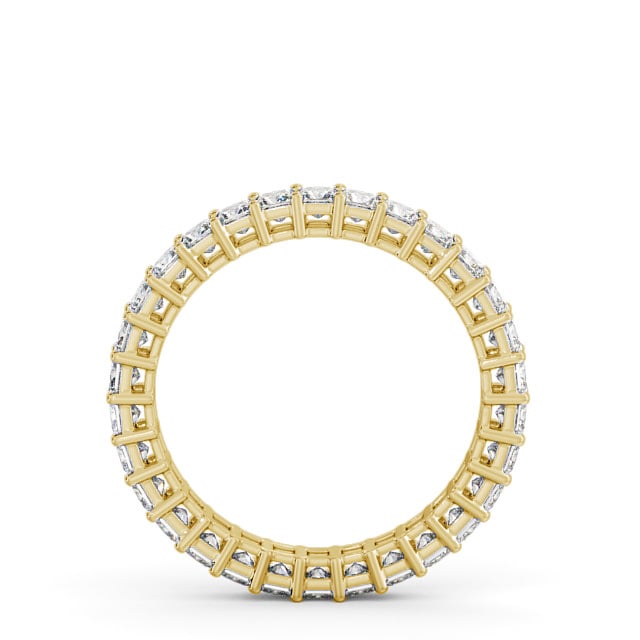 Full Eternity Princess Diamond Ring 18K Yellow Gold - Omeath FE3_YG_UP
